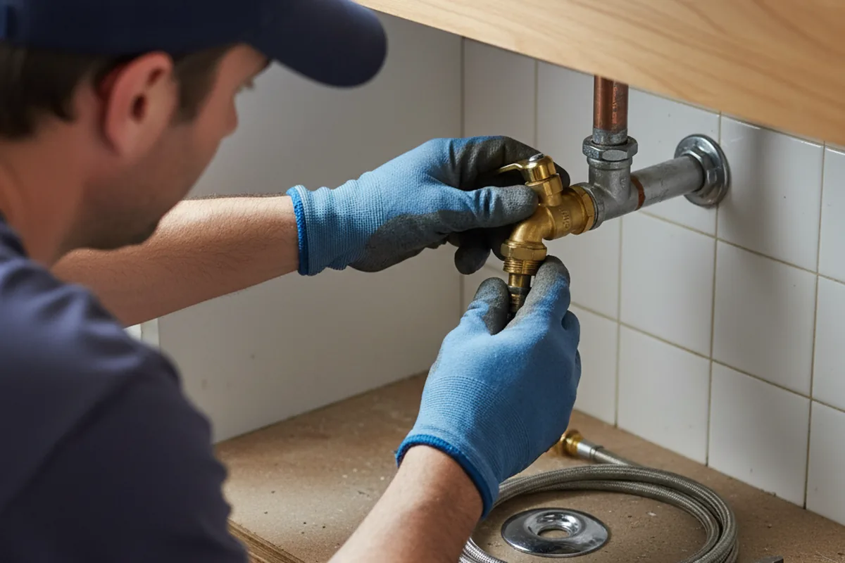 Shutoff valve and fitting work during Emergency Plumbing in Gainesville